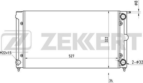 Zekkert MK-1030 - Радіатор, охолодження двигуна autozip.com.ua