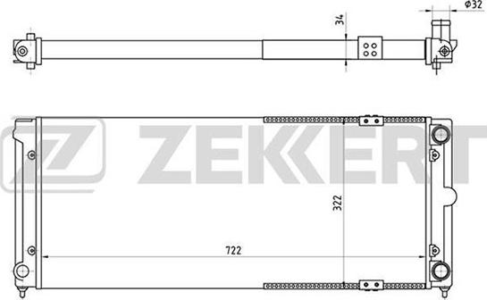 Zekkert MK-1031 - Радіатор, охолодження двигуна autozip.com.ua