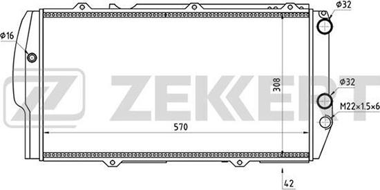 Zekkert MK-1021 - Радіатор, охолодження двигуна autozip.com.ua