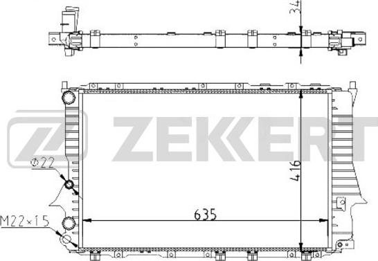 Zekkert MK-1023 - Радіатор, охолодження двигуна autozip.com.ua