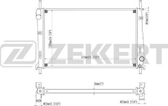 Zekkert MK-1022 - Радіатор, охолодження двигуна autozip.com.ua