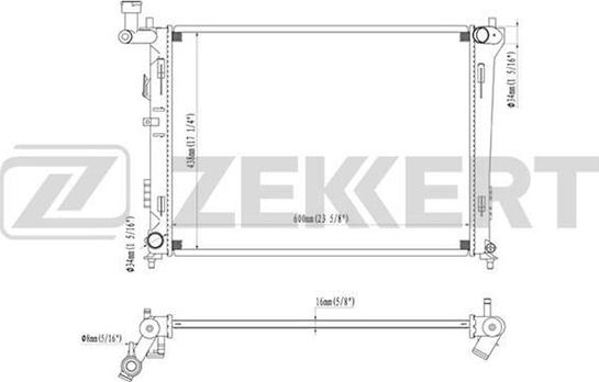 Zekkert MK-1079 - Радіатор, охолодження двигуна autozip.com.ua