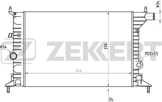 Zekkert MK-1076 - Радіатор, охолодження двигуна autozip.com.ua