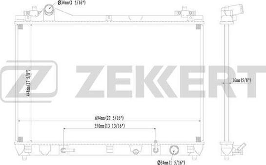 Zekkert MK-1198 - Радіатор, охолодження двигуна autozip.com.ua