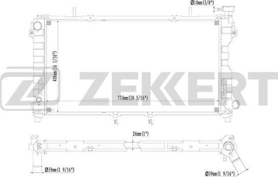 Zekkert MK-1146 - Радіатор, охолодження двигуна autozip.com.ua
