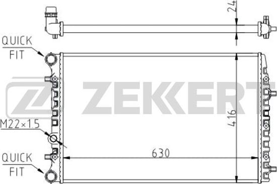 Zekkert MK-1140 - Радіатор, охолодження двигуна autozip.com.ua