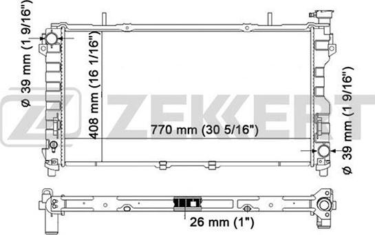 Zekkert MK-1148 - Радіатор, охолодження двигуна autozip.com.ua