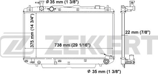 Zekkert MK-1151 - Радіатор, охолодження двигуна autozip.com.ua