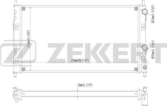 Zekkert MK-1158 - Радіатор, охолодження двигуна autozip.com.ua