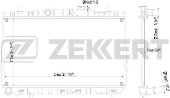 Zekkert MK-1153 - Радіатор, охолодження двигуна autozip.com.ua