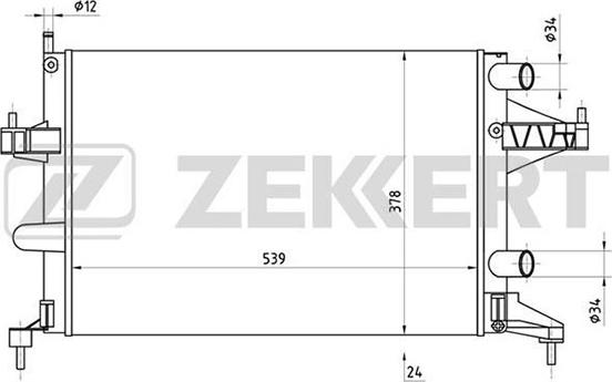 Zekkert MK-1152 - Радіатор, охолодження двигуна autozip.com.ua