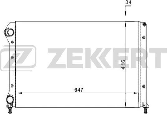 Zekkert MK-1160 - Радіатор, охолодження двигуна autozip.com.ua