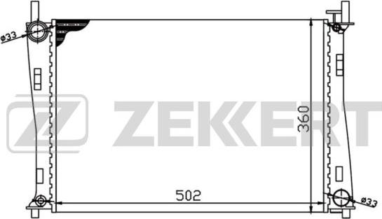 Zekkert MK-1162 - Радіатор, охолодження двигуна autozip.com.ua