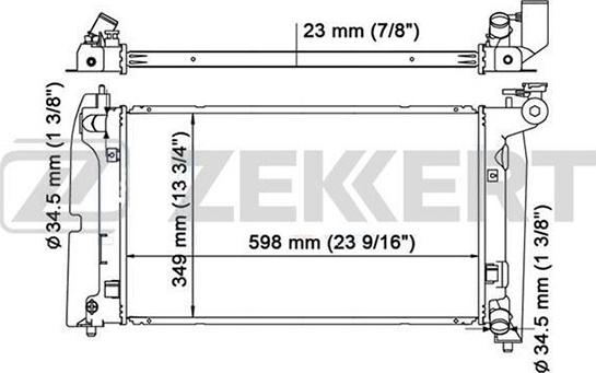 Zekkert MK-1167 - Радіатор, охолодження двигуна autozip.com.ua