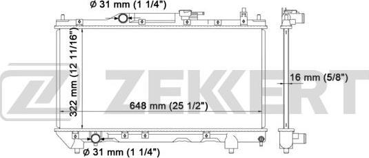 Zekkert MK-1109 - Радіатор, охолодження двигуна autozip.com.ua