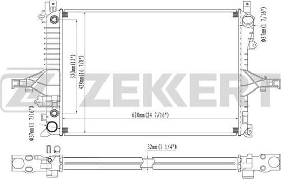 Zekkert MK-1100 - Радіатор, охолодження двигуна autozip.com.ua
