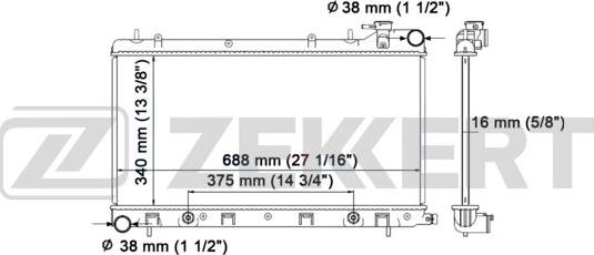 Zekkert MK-1107 - Радіатор, охолодження двигуна autozip.com.ua