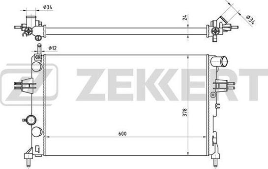 Zekkert MK-1114 - Радіатор, охолодження двигуна autozip.com.ua