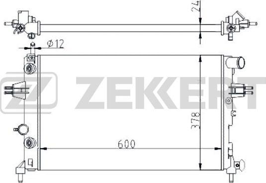 Zekkert MK-1113 - Радіатор, охолодження двигуна autozip.com.ua