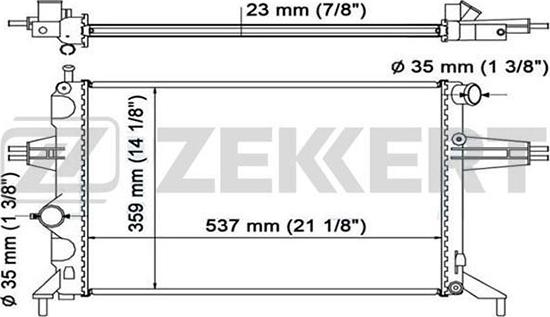 Zekkert MK-1112 - Радіатор, охолодження двигуна autozip.com.ua