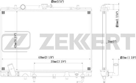 Zekkert MK-1131 - Радіатор, охолодження двигуна autozip.com.ua