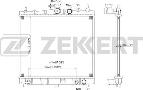 Zekkert MK-1179 - Радіатор, охолодження двигуна autozip.com.ua