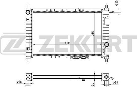 Zekkert MK-1394 - Радіатор, охолодження двигуна autozip.com.ua