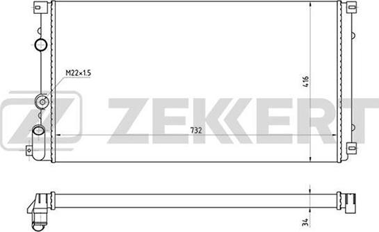 Zekkert MK-1396 - Радіатор, охолодження двигуна autozip.com.ua