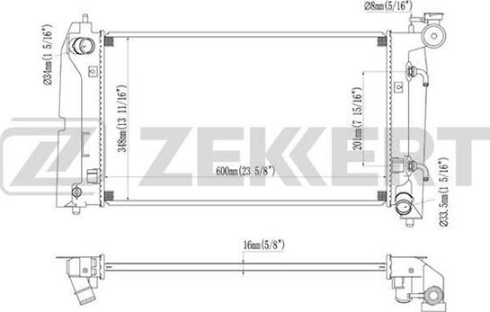 Zekkert MK-1391 - Радіатор, охолодження двигуна autozip.com.ua