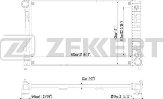 Zekkert MK-1361 - Радіатор, охолодження двигуна autozip.com.ua