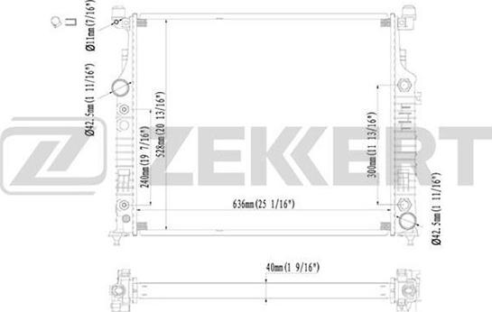 Zekkert MK-1317 - Радіатор, охолодження двигуна autozip.com.ua