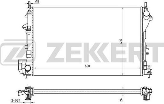 Zekkert MK-1385 - Радіатор, охолодження двигуна autozip.com.ua