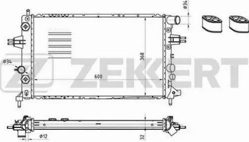 Zekkert MK-1381 - Радіатор, охолодження двигуна autozip.com.ua