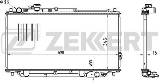 Zekkert MK-1330 - Радіатор, охолодження двигуна autozip.com.ua