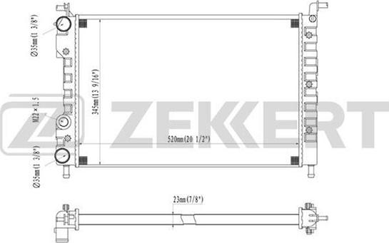 Zekkert MK-1370 - Радіатор, охолодження двигуна autozip.com.ua