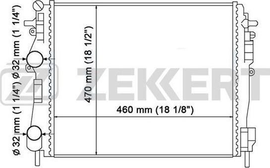 Zekkert MK-1299 - Радіатор, охолодження двигуна autozip.com.ua