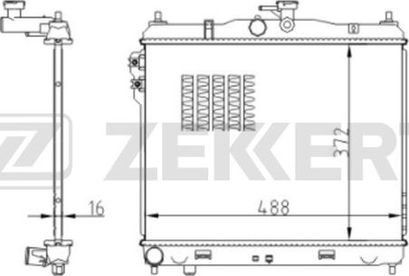 Zekkert MK-1245 - Радіатор, охолодження двигуна autozip.com.ua