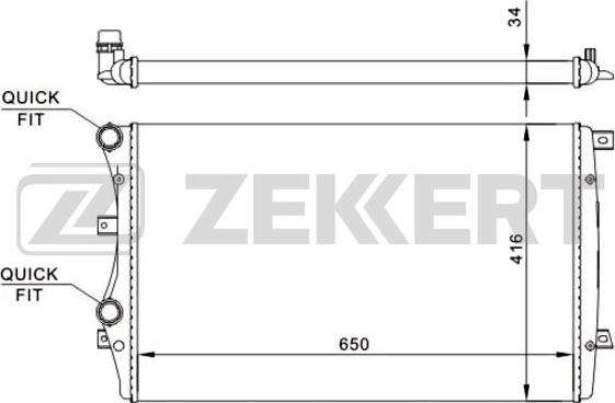 Zekkert MK-1246 - Радіатор, охолодження двигуна autozip.com.ua