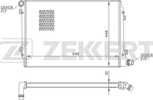 Zekkert MK-1243 - Радіатор, охолодження двигуна autozip.com.ua