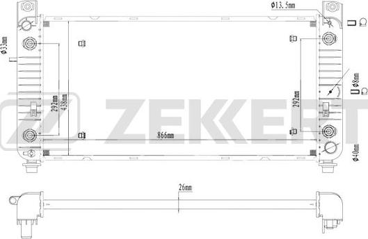 Zekkert MK-1251 - Радіатор, охолодження двигуна autozip.com.ua