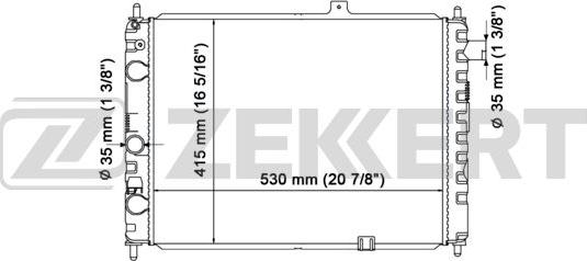 Zekkert MK-1257 - Радіатор, охолодження двигуна autozip.com.ua