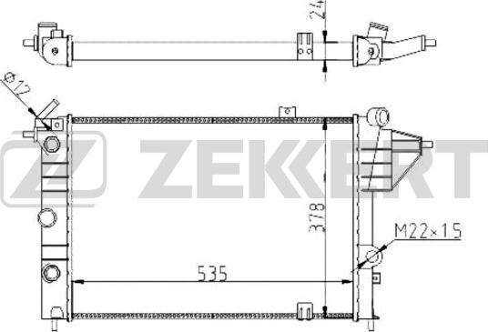 Zekkert MK-1264 - Радіатор, охолодження двигуна autozip.com.ua