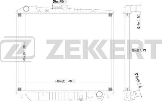 Zekkert MK-1219 - Радіатор, охолодження двигуна autozip.com.ua