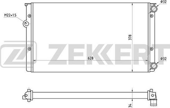 Zekkert MK-1281 - Радіатор, охолодження двигуна autozip.com.ua