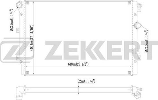 Zekkert MK-1231 - Радіатор, охолодження двигуна autozip.com.ua