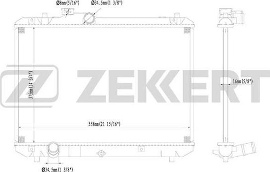Zekkert MK-1232 - Радіатор, охолодження двигуна autozip.com.ua