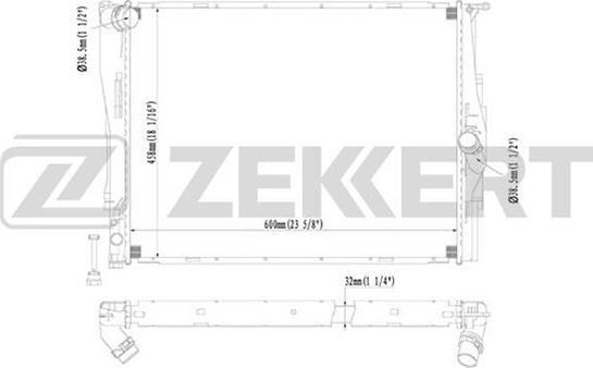 Zekkert MK-1237 - Радіатор, охолодження двигуна autozip.com.ua