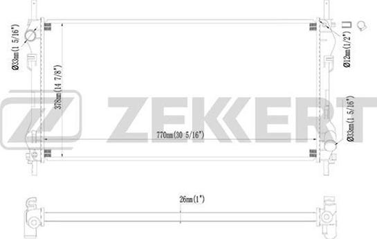 Zekkert MK-1229 - Радіатор, охолодження двигуна autozip.com.ua