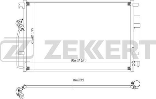 Zekkert MK-3091 - Конденсатор, кондиціонер autozip.com.ua