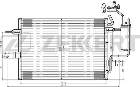 Zekkert MK-3092 - Конденсатор, кондиціонер autozip.com.ua